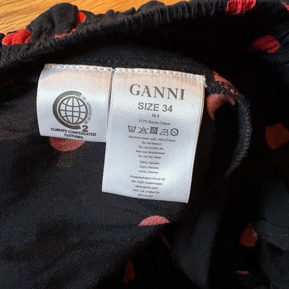 Ganni high-waisted polka dot crepe pants - Picture 5 of 5